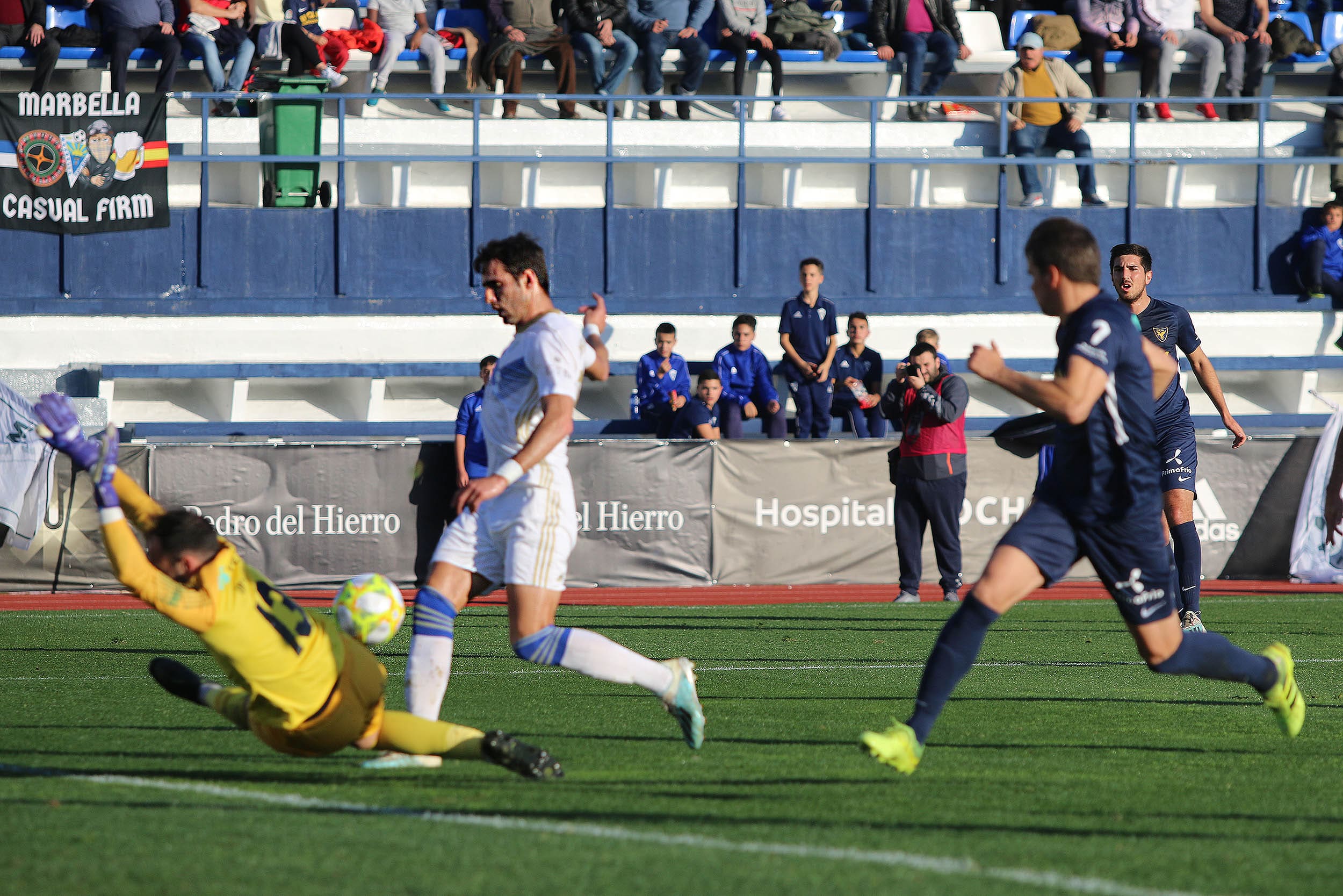 El Marbella vs UCAM Murcia coloca líder del grupo al equipo blanquillo (4-0)